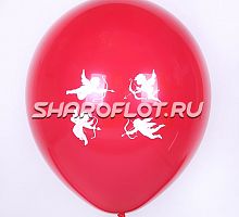 Шар с Ангелами красный 30см