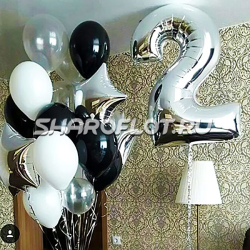 Композиция шаров с цифрой №028 Композиция шаров с цифрой №028