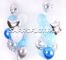 Голубой фонтан шариков