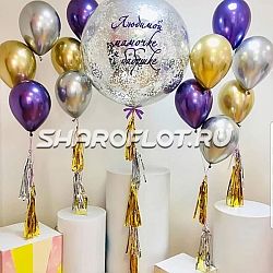 Украшение шарами для бабушки