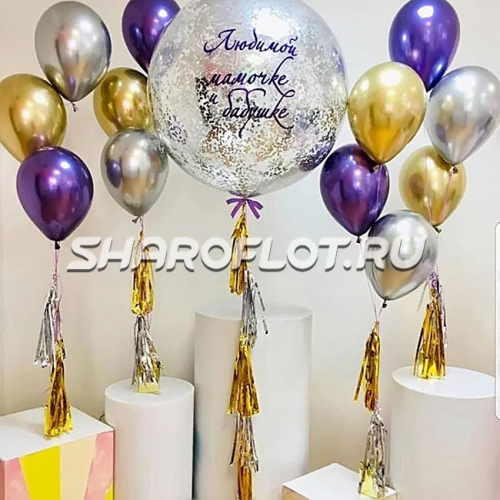 Украшение шарами для бабушки