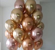 Шарики оттенки золотого 30см