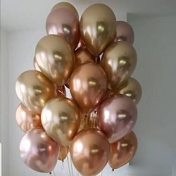 Шарики оттенки золотого 30см