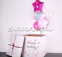 Коробка с нежными шарами