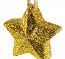 Грузик для шаров Звезда Золотая пыль