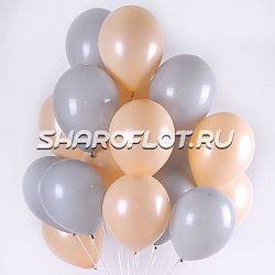 Шарики Серые Персик 30см