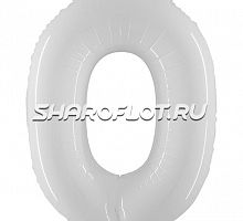 Шар Цифра 0 Белая 85см