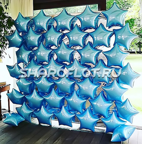 Фотозона Голубая звезда 2х2м на каркасе