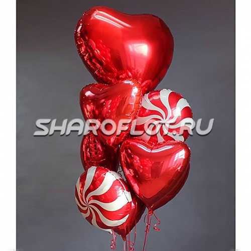 Букет из шаров на день влюбленных