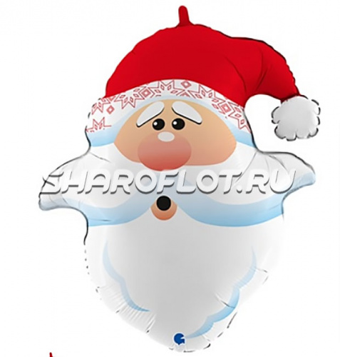 Шар Голова Санты 60см