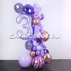 Колонна из шаров на 3 года