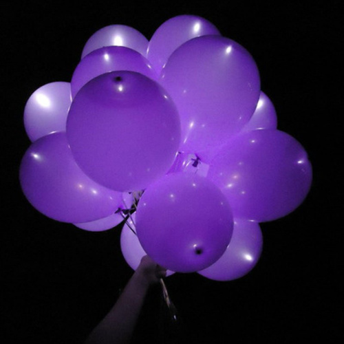 Светящиеся фиолетовые шары 30 см