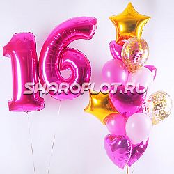 Шарики на 16 дет девочке