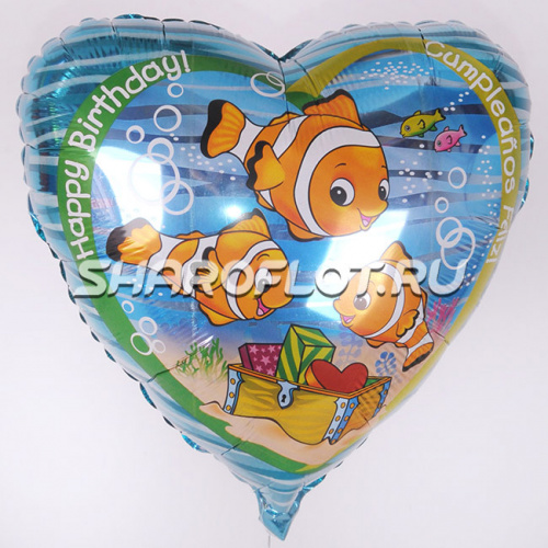 Сердце Рыбка Немо 40см