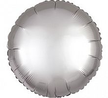 Шар Круг Платина сатин 40см