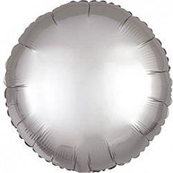 Шар Круг Платина сатин 40см