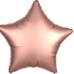Шар Звезда Розовое Золото сатин 40см