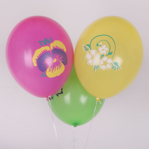 Шары Ассорти с Цветами 30см