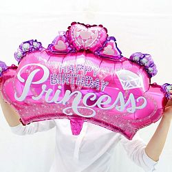 Шар Корона Happy Birthday Princes 70см