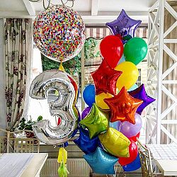Композиция с шарами с конфетти №4