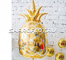 Шар Ананас Золотой 80см