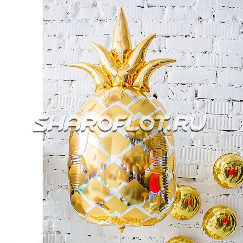 Шар Ананас Золотой 80см