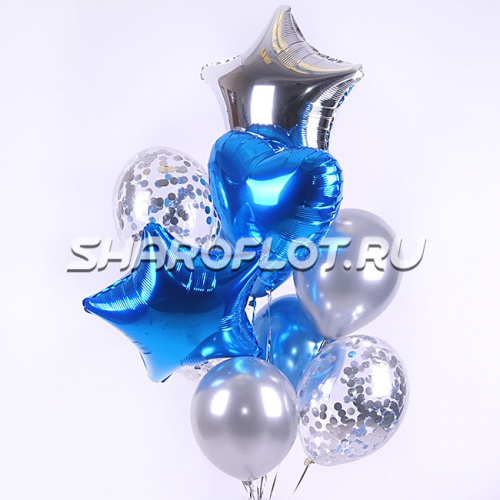 Набор синий с серебром