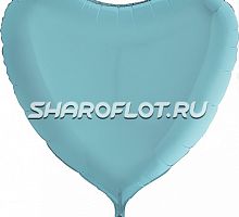 Шар Сердце Голубое 80см