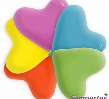 Шары Сердце Тропическое Ассорти 30см