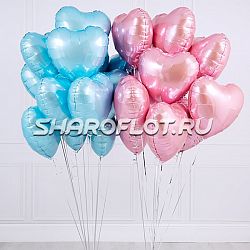 Голубое и Розовое сердце комплект