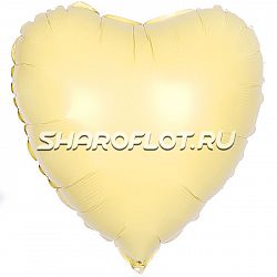 Шар Сердце Макарунс Желтый 40см