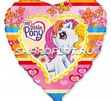 Шар Сердце Пони Стиль 40см