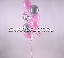 Фонтан в цвете розовый серебро