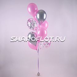 Фонтан в цвете розовый серебро