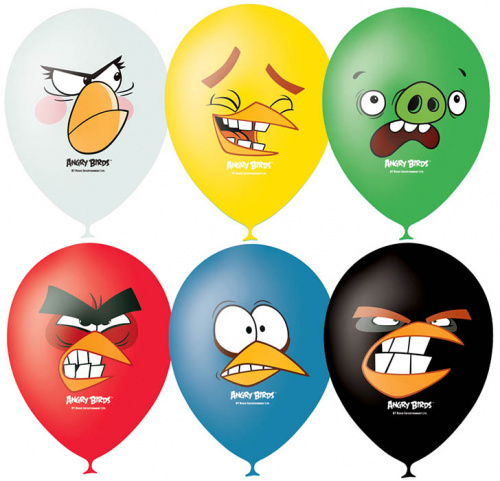 Шары Энгри Бердз цветные 23шт 30см