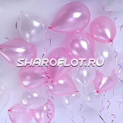 Шары Розовые Жемчужные металлик 30см