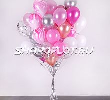 Облако шариков Розовое ассорти 30см