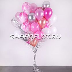 Облако шариков Розовое ассорти 30см