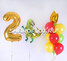 Оформление на 2 года с динозавром