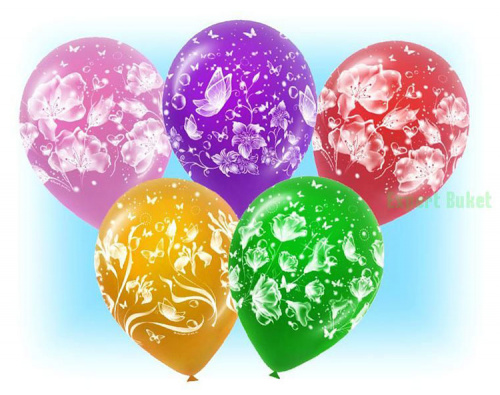 Шары с цветами Фантазия 30см Шары с цветами Фантазия 30см