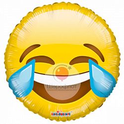 Шар Круг Эмодзи Смех 45см