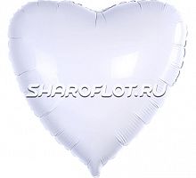Шар Сердце Белое 40см