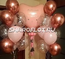 Композиция из воздушных  шаров для бабушки на день рождение