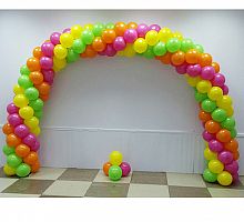 Гирлянда из шаров «Фуксия-Желтый-Зеленый-Оранжевый»