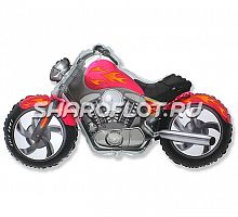 Шар Мотоцикл Чоппер красный 105см