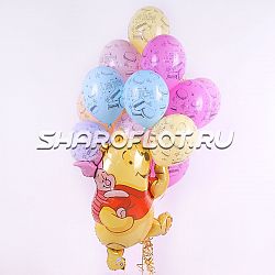 Букет Винни Пух спешит поздравить