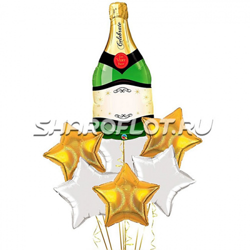 Букет «Шампанское имениннику» Букет «Шампанское имениннику»