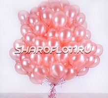 Облако шаров Розовое золото 30см