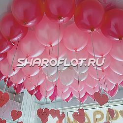 Шары красные, розовые 30см