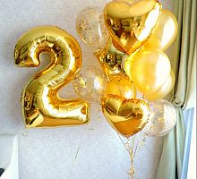 Композиция шаров с цифрой №010